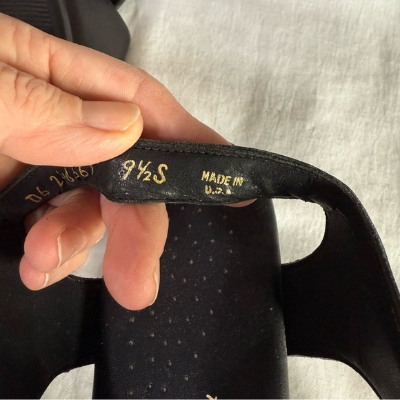 SAS 9.5S Suntimer Black Sandals Open Toe Tri Pad Comfort Shoes USA Heel Strap - Picture 6 of 8